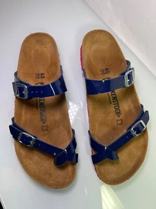 Neu! Birkenstock Mayari Kleid Blau Lack Gr. 40 Rot Unten! Kostenloser Versand! - Bild 1 von 4