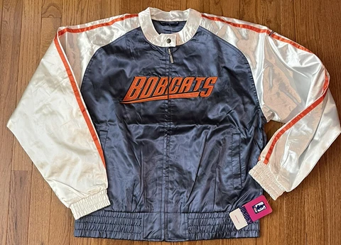 Women's Charlotte Bobcats Reebok NBA Satin Jacket NWT XL Cover