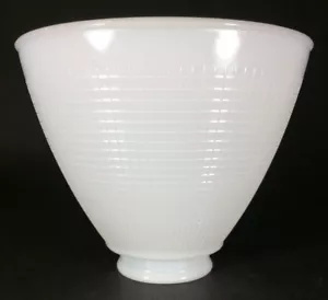 NEW White Opal Milk Glass 6" Floor Table Oil Lamp IES Reflector Waffle Shade - Picture 1 of 3