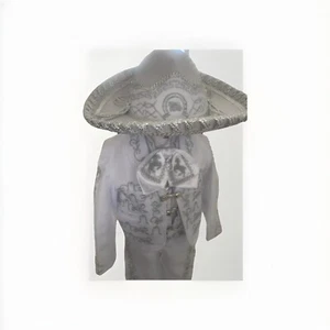 Charro White Suit For Boys, 6 Piece Set. Size 2 - Picture 1 of 6