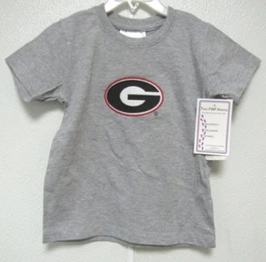 NCAA Georgia Bulldogs Embroidered Logo Gray T-Shirt Style Two Feet Ahead #119 - Picture 1 of 3