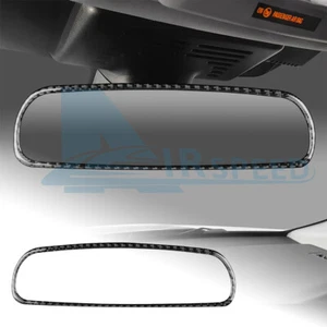 Rearview Mirror Frame Cover Carbon Fiber Sticker BLACK For Chrysler 300 05-2007 - Foto 1 di 7