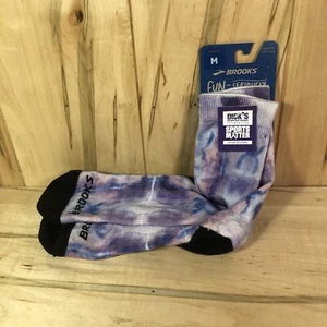 NEU MIT ETIKETT BROOKS UNISEX FUN SERIOUS TEMPO CREW-SOCKEN LILA MEDIUM M - Bild 1 von 5