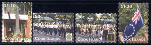 Cook Islands - 2010 MNH set of 4 ANZAC Day stamps #1323-7 cv 6.00 Lot #272 - Picture 1 of 2