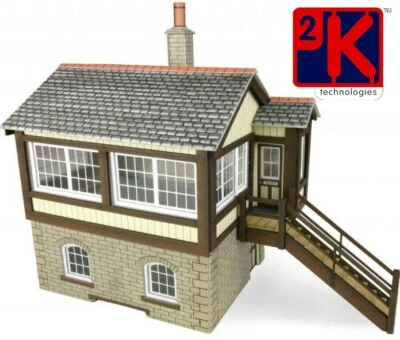 Metcalfe PO330 - GWR Signal Box Stone or Brick Die Cut Card Kit 00 Gauge T48POST - Image 1 of 4