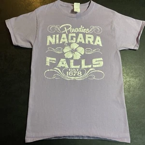 Adult Small Paradise Niagara Falls T-Shirt Purple - Picture 1 of 4