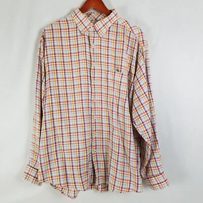 Camisa Mine Para Hombres XL Multicolor A Cuadros Manga Larga Bolsillo Abotonada Algodón Foto 1 de 4