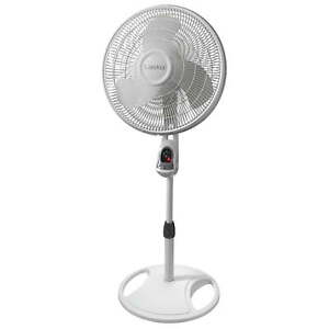 Lasko 16" 3-Speed Oscillating Pedestal Fan with Timer and Remote, 47" H
