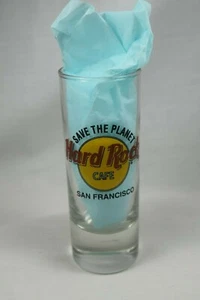 Vaso de chupito Hard Rock Café San Francisco Save the Planet recuerdo 4" de alto  - Imagen 1 de 4