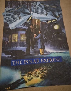 THE POLAR EXPRESS TOM HANKS SINGLE DUVET COVER + PILLOWCASES GC XMAS RARE - Picture 1 of 1