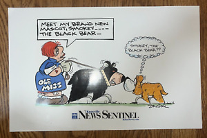 17"x11" KnoxNews Charlie Daniel Cartoon Print Tennessee Volunteers Vols Ole Miss