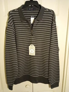 DANIEL CREMIEUX Pullover SHIRT POLO Style RUGBY Black/White Sz XL Was $89.50 NWT - Picture 1 of 6