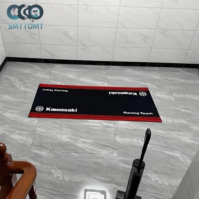 For Kawasaki Motorcycle Bike Garage Carpet Pit Racing Mat 220*80cm Workshop Mats - Изображение 1 из 4