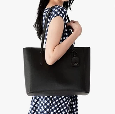 New Kate Spade Schuyler Medium Tote Saffiano Black - Image 1 of 3