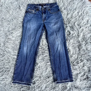 US Polo Assn Distressed Denim Jeans Straight Leg Mens 32x30 Med Wash 100% Cotton - Picture 1 of 12