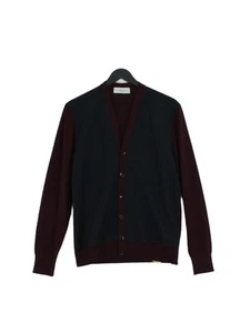 Cárdigan para hombre Cerruti 1881 S verde 100 % lana cuello en V - Imagen 1 de 6
