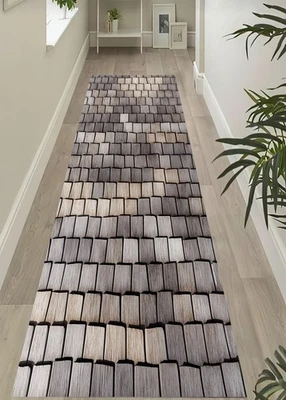 Corredor, Alfombra Corredor Piedra Gris, Alfombra Larga, Alfombra de Entrada, Corredor Antideslizante, Corredor de Pasillo Foto 1 de 4