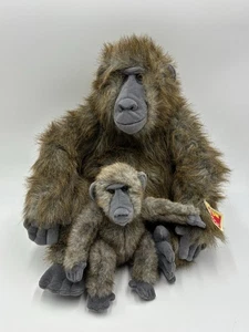 Vintage Applause, Inc. Dakin Baboon Money Gorilla And Baby Stuffed Plush Tag - Picture 1 of 14