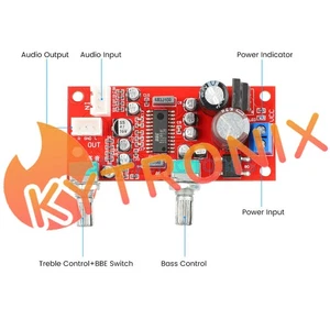 Tone Amplifier Preamplifier Board BBE Sound Treble Bass Volume Control - Picture 1 of 6