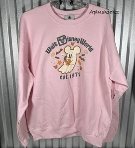 Disney Parks Walt Disney World Halloween Geist Mickey rosa Sweatshirt Erwachsene neu mit Etikett! - Bild 1 von 3