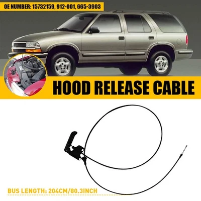 Cable de liberación de capó con manija de tracción para camioneta GMC Sonoma 1994-2001 Jimmy Envoy Foto 1 de 4