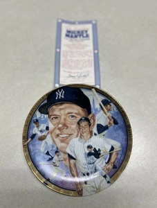 1992 The Legendary Mickey Mantle Plate Collection Limited Edition #434W COA - Picture 1 of 2