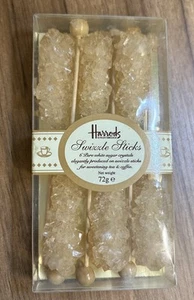 Harrods Swizzle Sticks 6 Pure Cane Sugar Crystals New Sweeten Tea/Coffee 72g - Picture 1 of 3