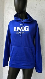 IMG Academy Under Armour F18 Fleece Mens Hoodie Sweatshirt Blue Size Large - Picture 1 of 3