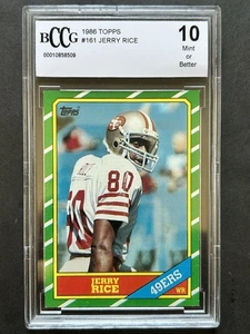 Jerry Rice San Francisco 49ers 1986 Topps #161 BCCG 10 Mint Or Better - Picture 1 of 7