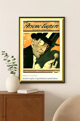 🖼️ Póster vintage de Arsène Lupin c1920s 24x32 ¡RARO! Foto 1 de 2