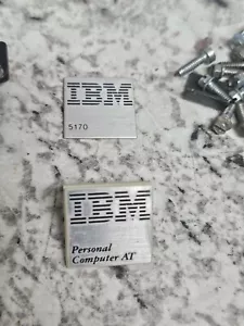 Set Vintage IBM 5170 BADGES Personal Computer Personal Computer XT & Brackets - Picture 1 of 3