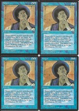 MTG: FORGET Homelands RARE; played, Excellent condition x4