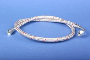 Ölbrennerschlauch Ölschlauch Ölbrenner 3/8" ÜM x 1/4" ÜM 1000 mm 90° Bogen z1k - Bild 1 von 1