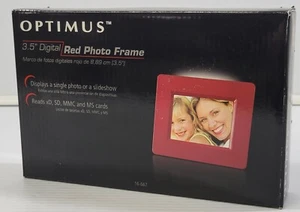 N) Optimus 3.5" Digital Red Photo Frame 160-0667 Radio Shack - Picture 1 of 14
