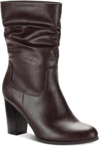 Style & Co. Saraa Slouch Block Heel Mid-Calf Boots, Chocolate Smooth, sz 7M - Picture 1 of 13