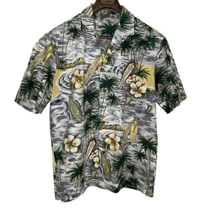 Vintage Royal Creations Hawaiihemd große Knopfleiste, Kurzarm, Luau Surfboards - Bild 1 von 5