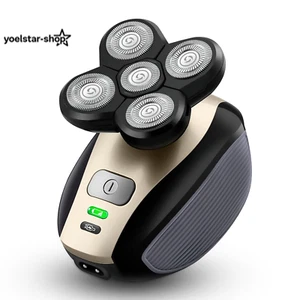 Bald Head Shaver for Men, 5-in-1 Wet/Dry Electric Razor, Waterproof Grooming Kit - Picture 1 of 14