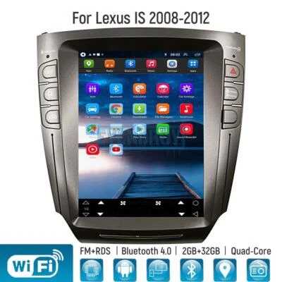 Radio GPS de coche con pantalla vertical Tesla de 10,4"" navegación para Lexus Is250 Is350 2008-2012 Foto 1 de 4