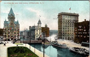 Syracuse, New York, Clinton Square, Erie Canal, Postkarte #1435 - Bild 1 von 2