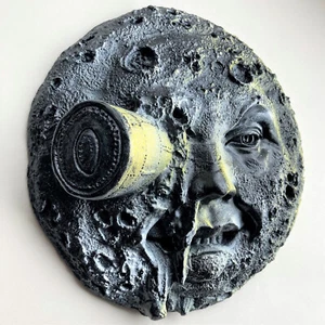 Handmade, Handpainted Man on the Moon Wall Sculpture for Home & Garden - Picture 1 of 12