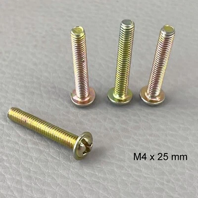 Vis de fixation de poignée M4 x 25 mm pour bois lot de 4 - Photo 1/2