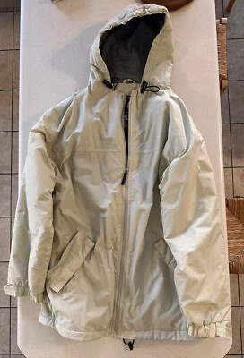 Roundtree & Yorke Fleece Lined Hooded  Parka Beige Sz L - Image 1 of 4