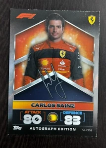 Topps India F1 Turbo Attax 2022 Carlos Sainz signature style card - Picture 1 of 2