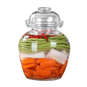 2.5 Liter Pickle Jar Glass Jar With Lid Fermentation Kit Crock With Water Seal A - Picture 1 of 7