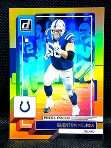 2022 Panini Donruss NFL - QUENTON NELSON  Gold Press Proof - Holo Prizm - COLTS - Picture 1 of 2