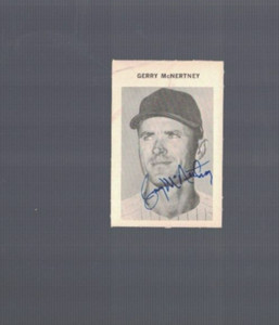 Jerry McNertney Seattle Pilots 1969 Milton Bradley Signed Card W/ Our COA