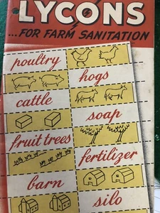 Opuscolo vintage Lycons for Farm Sanitation 1947 - Foto 1 di 1