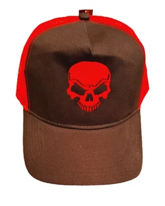 Skull Trucker bestickte Baseballkappe Mütze in 25 Farben. Erwachsene Teens Kopfbedeckung - Bild 1 von 6