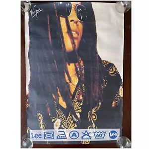 Very Rare Lenny Kravitz Lee Jeans Store Display Poster Sign Large 27.5” x 40” - Picture 1 of 8
