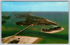 Aerial View Florida Anna Maria Island Longboat Brigde Chrome Vintage Postcard